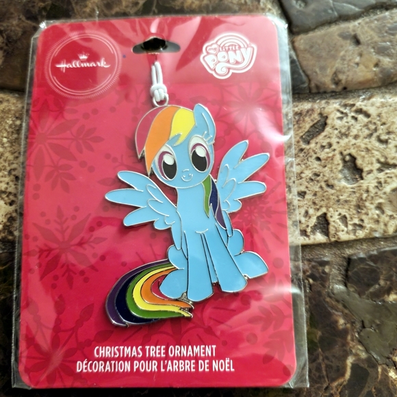 Hallmark Christmas Flat Metal Ornament (My Little Pony Rainbow Dash)  NWT - Picture 2 of 3